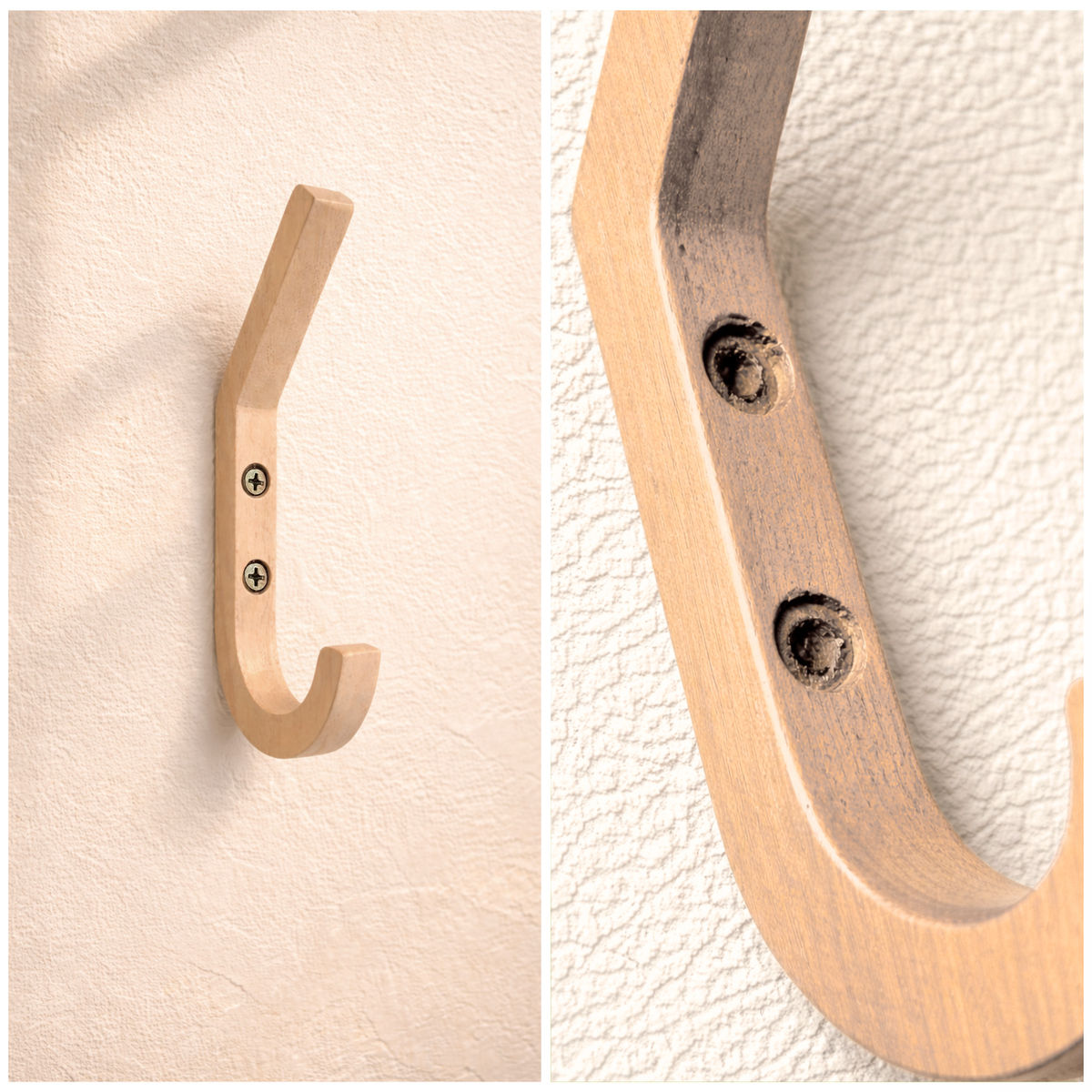 Wandhaak smal teak