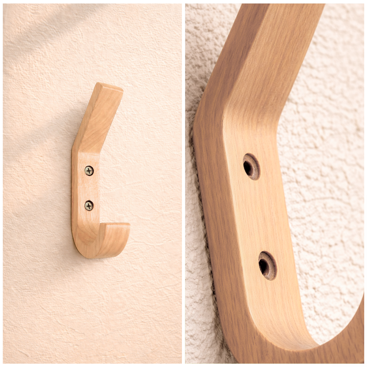Wandhaak breed teak