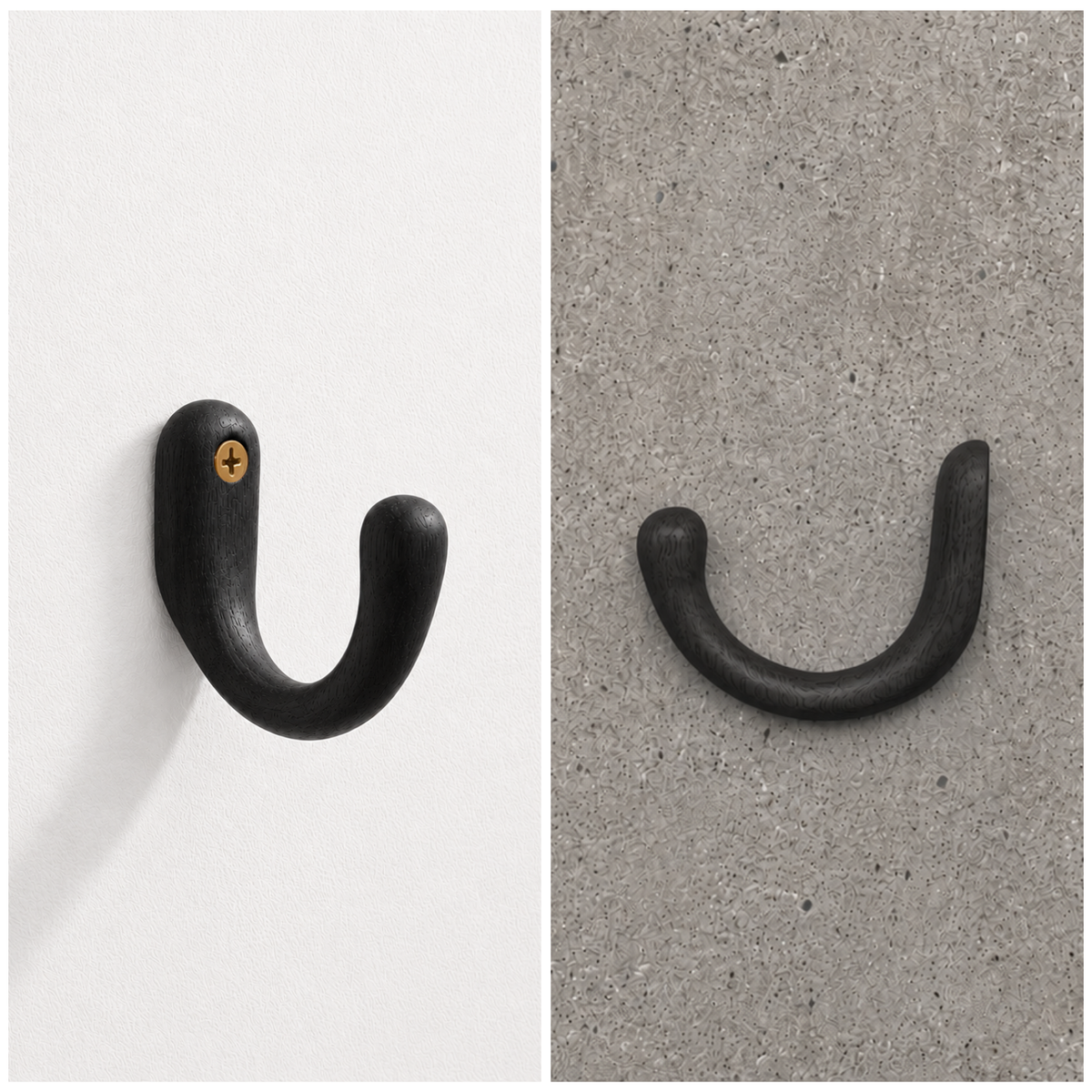 Kapstokhaak keuken zwart