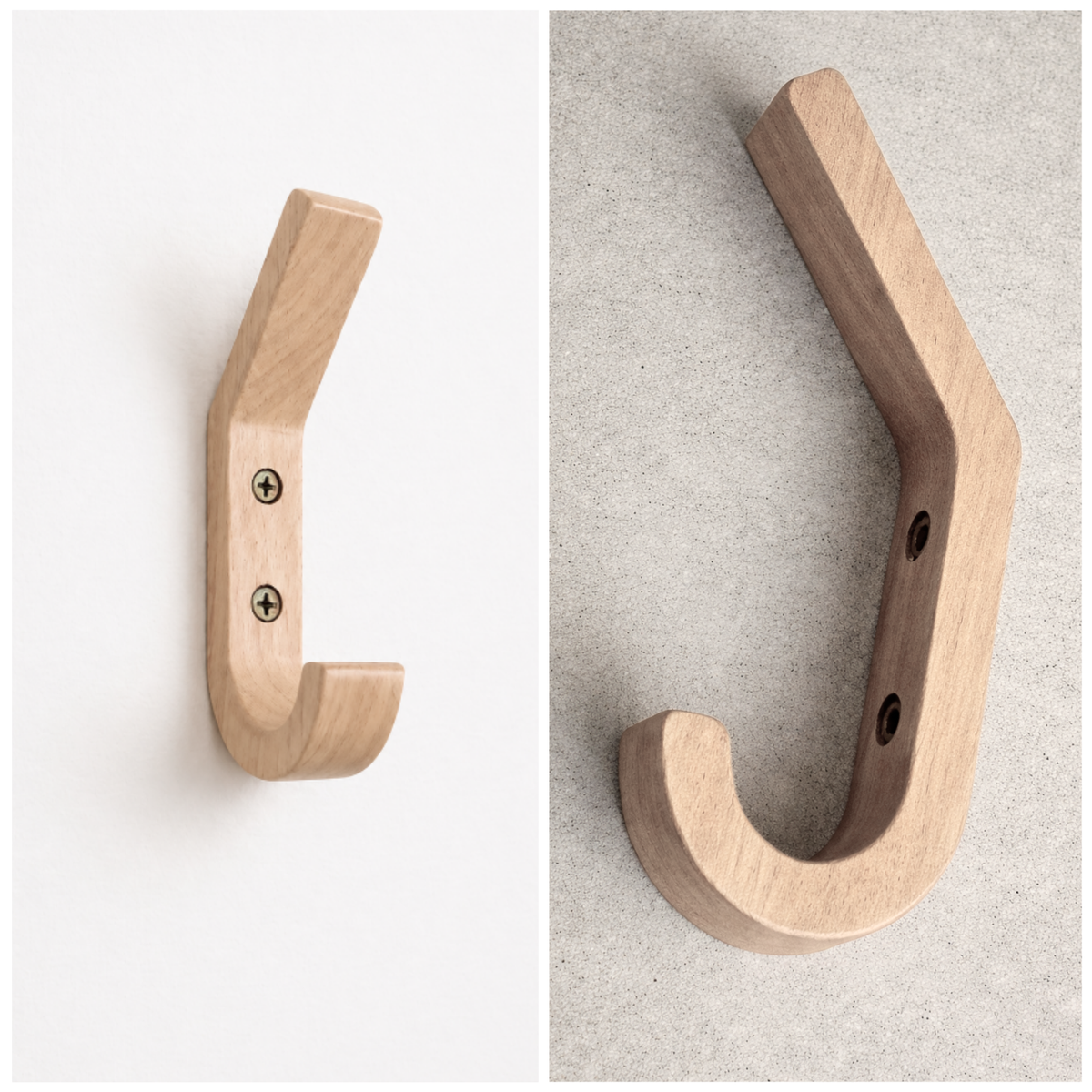 Wandhaak breed teak