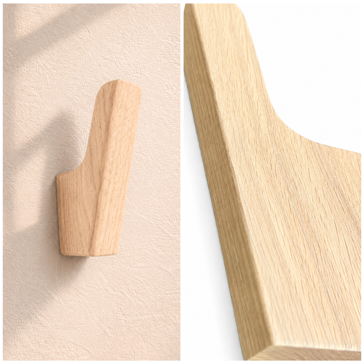 Wandhaak modern teak