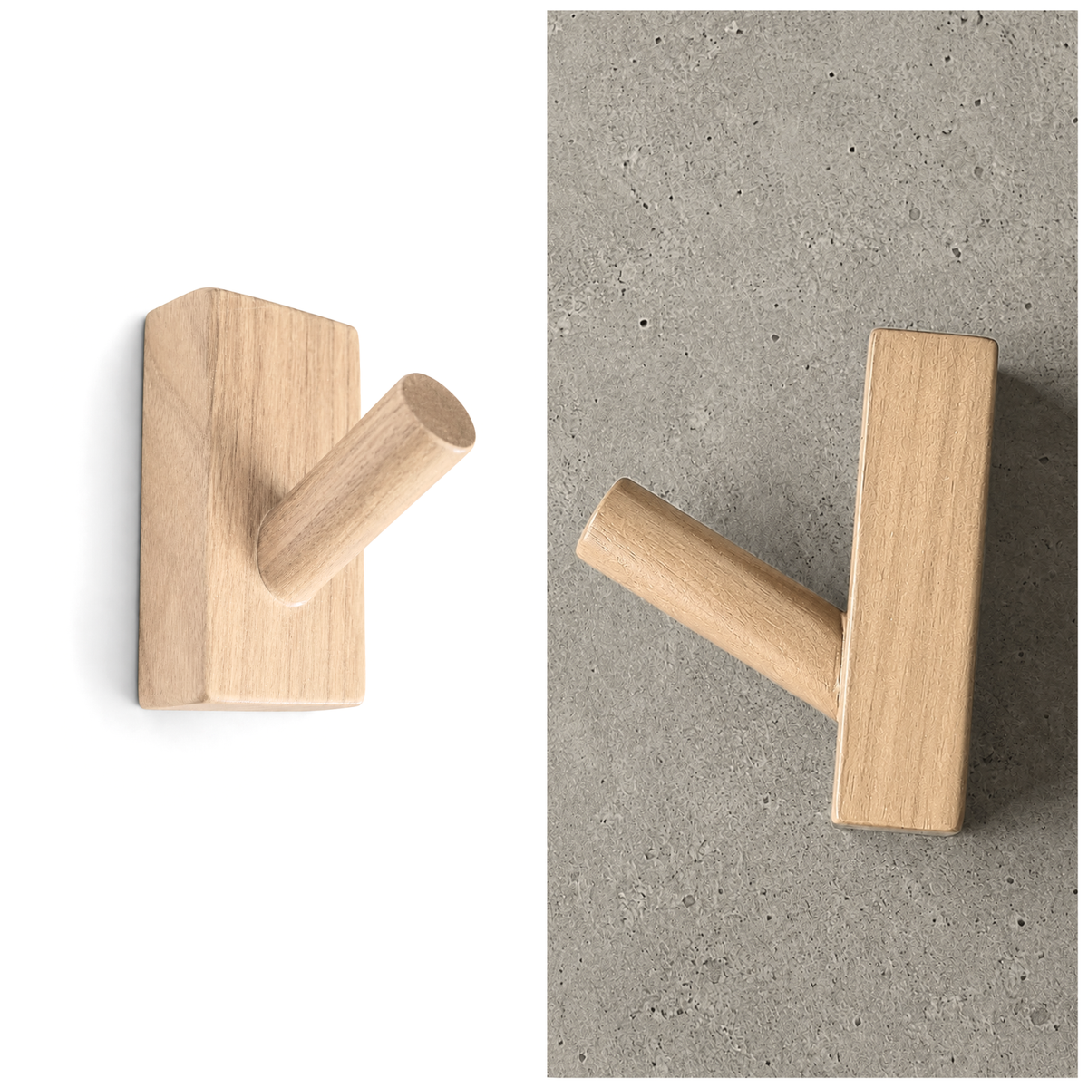 Plakhaak rechthoekig teak