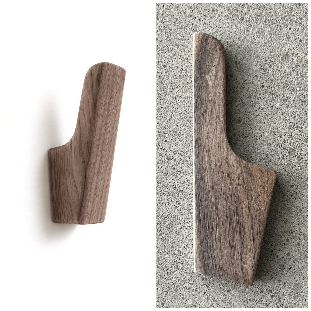 Wandhaak modern walnoot light