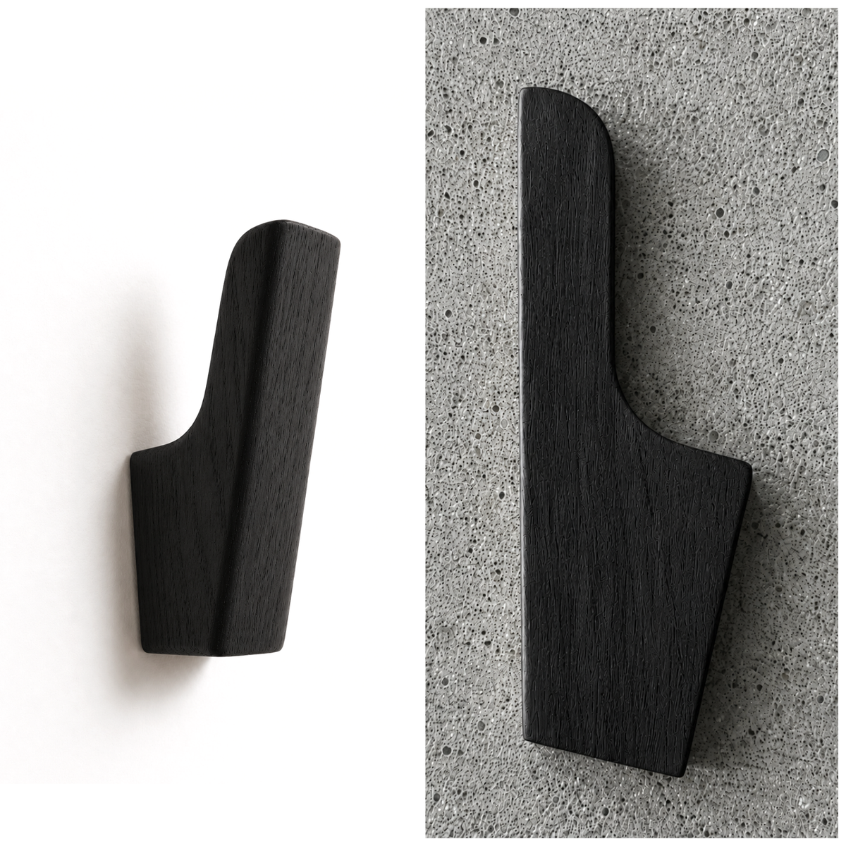Wandhaak modern zwart